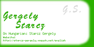 gergely starcz business card